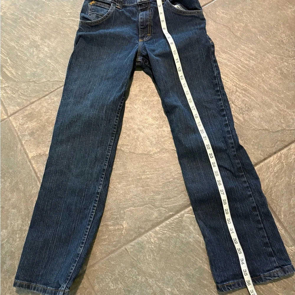 Youth Wrangler Blue Straight-Leg Adjustable Waist Denim Jeans 14